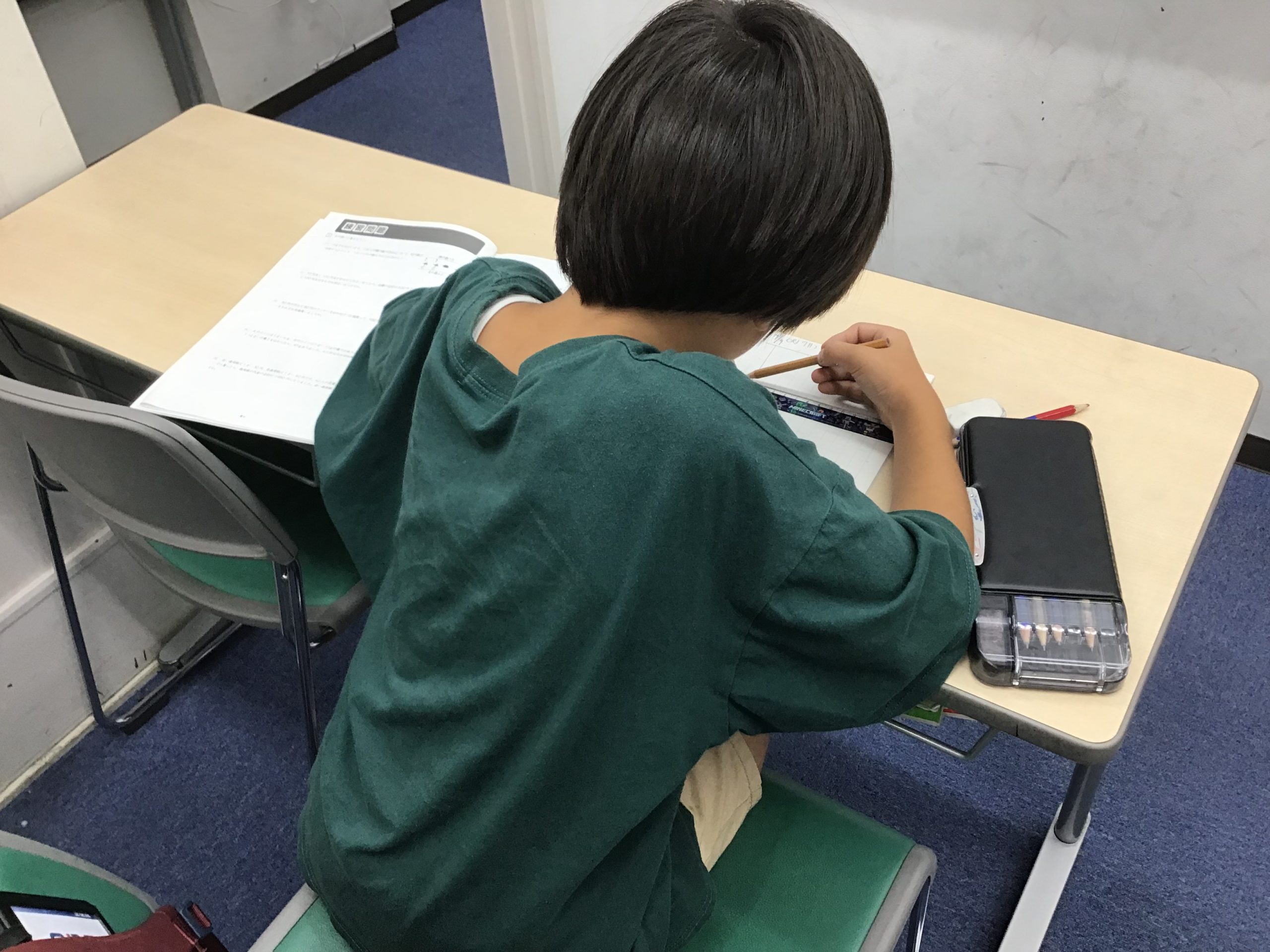 清澄通信0709【授業後の居残りで頑張っています】