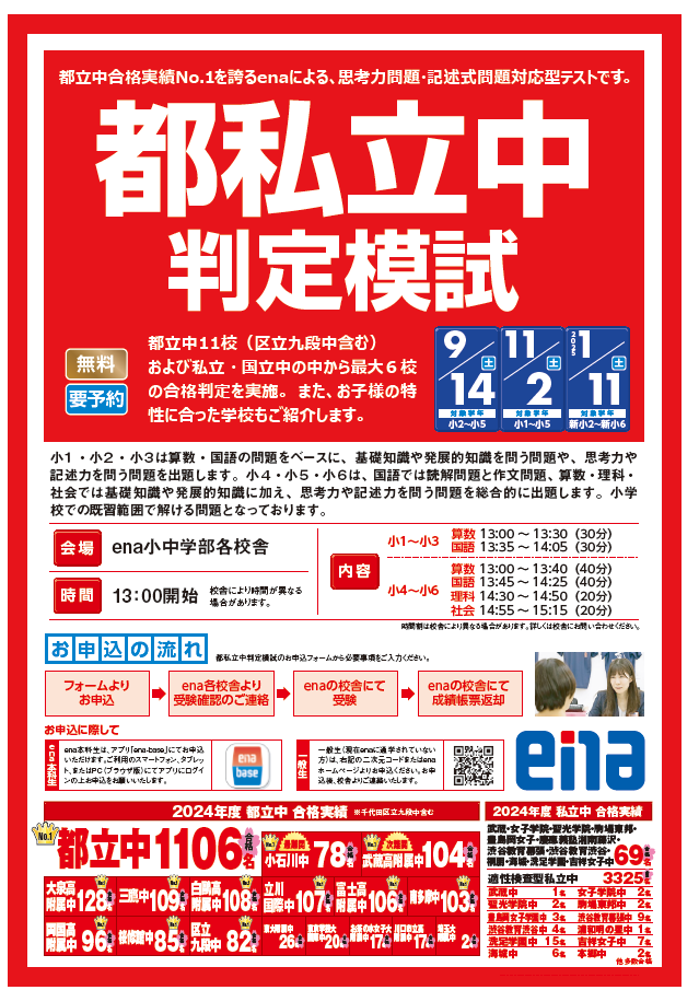 7/29　都私立中判定模試