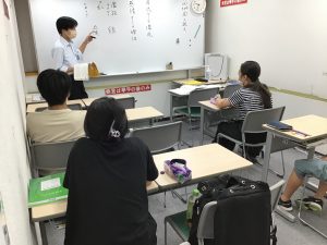 夏期講習　中学二年生の様子
