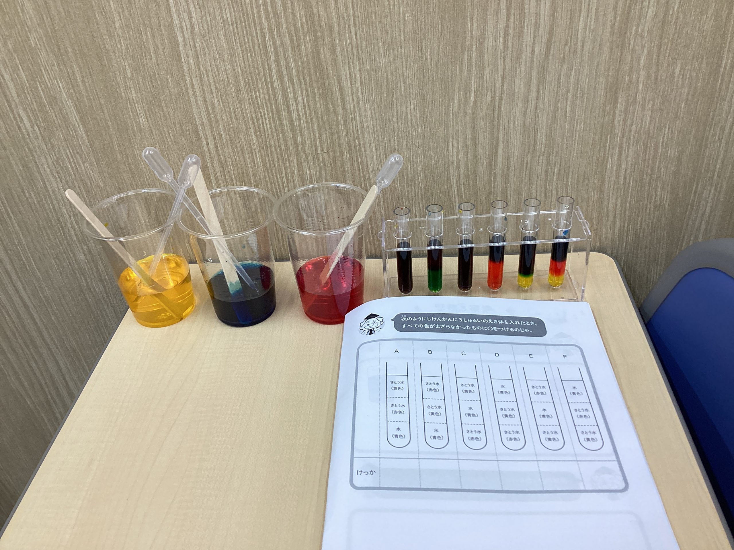 王神さん日誌Vol.65～ふしぎ教室「レインボーリキッド」～