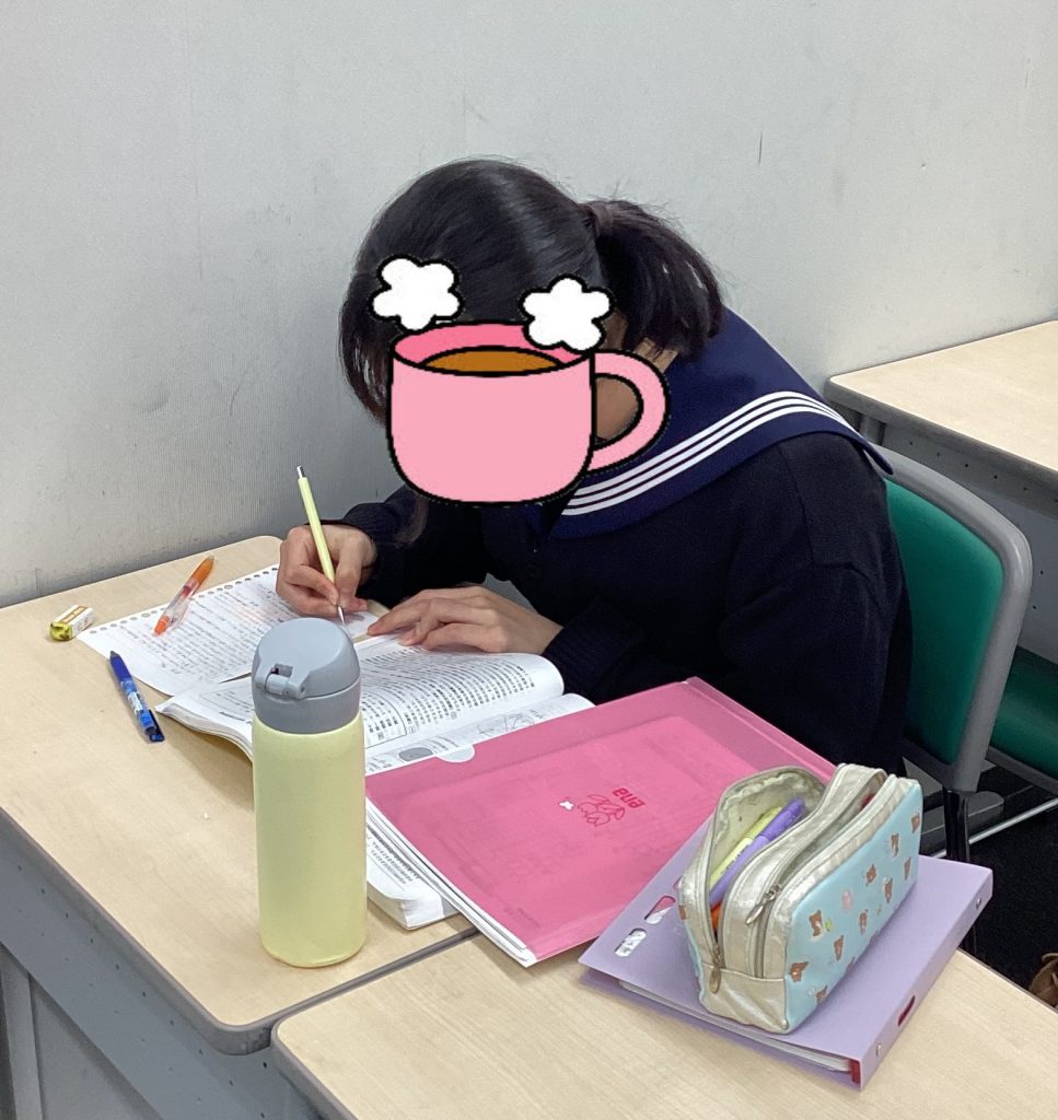 授業前の中３生