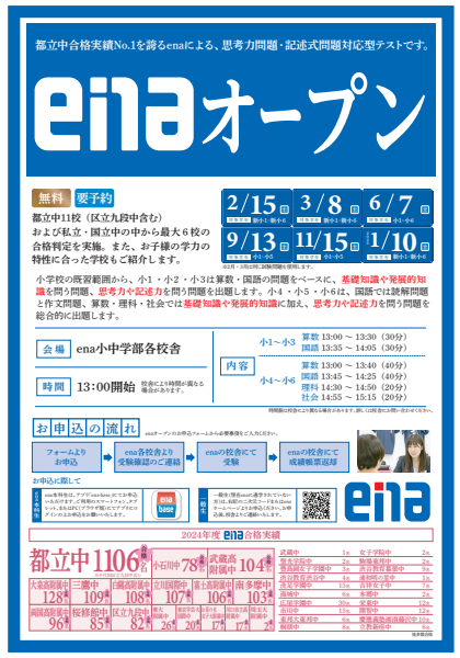 【enaオープン】模試が始まります！