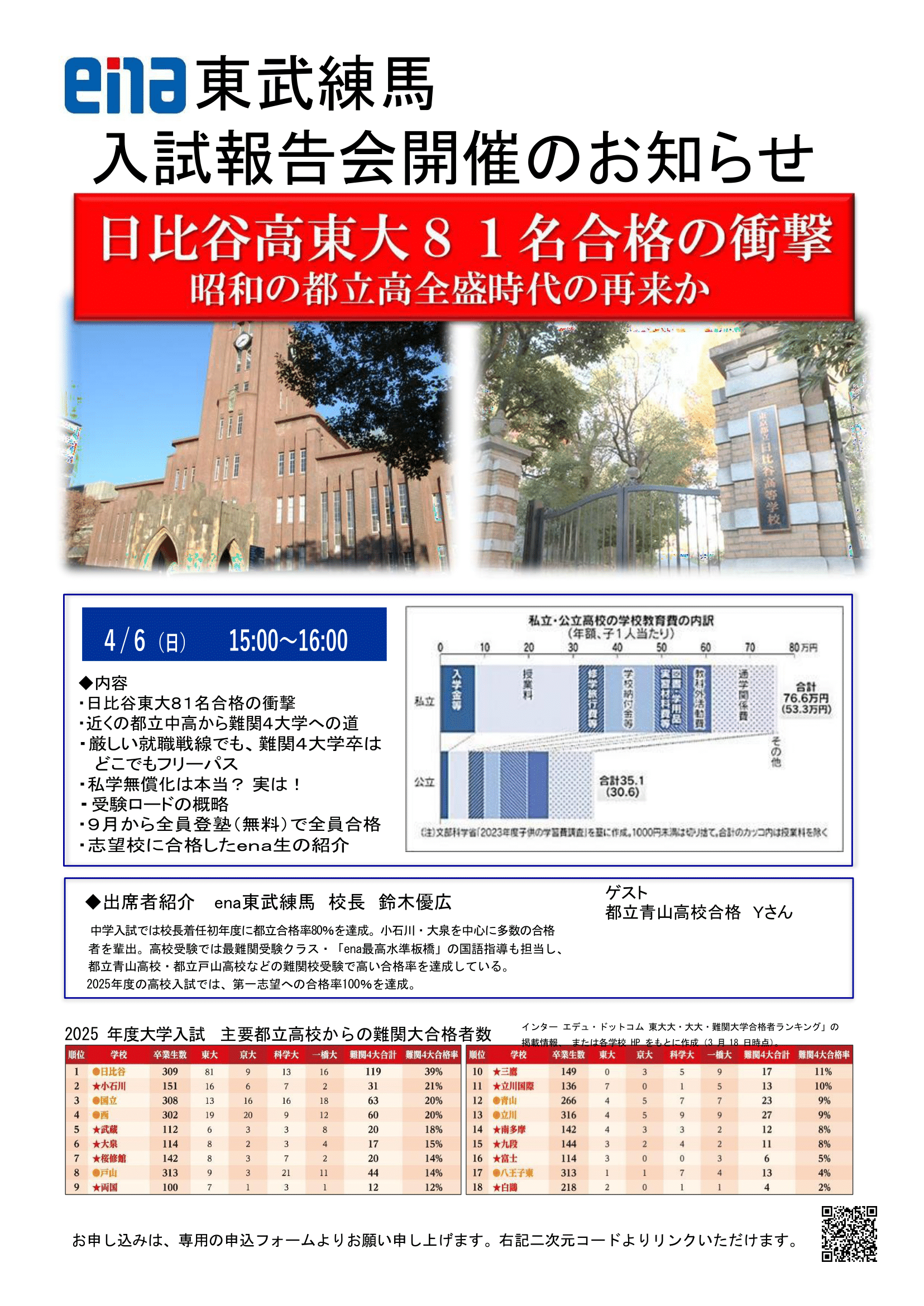 【イベント】入試報告会のお知らせ