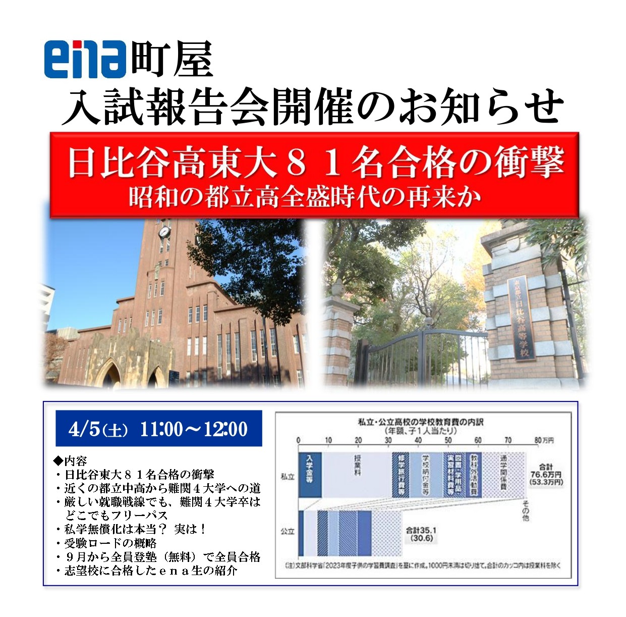 入試報告会のご案内