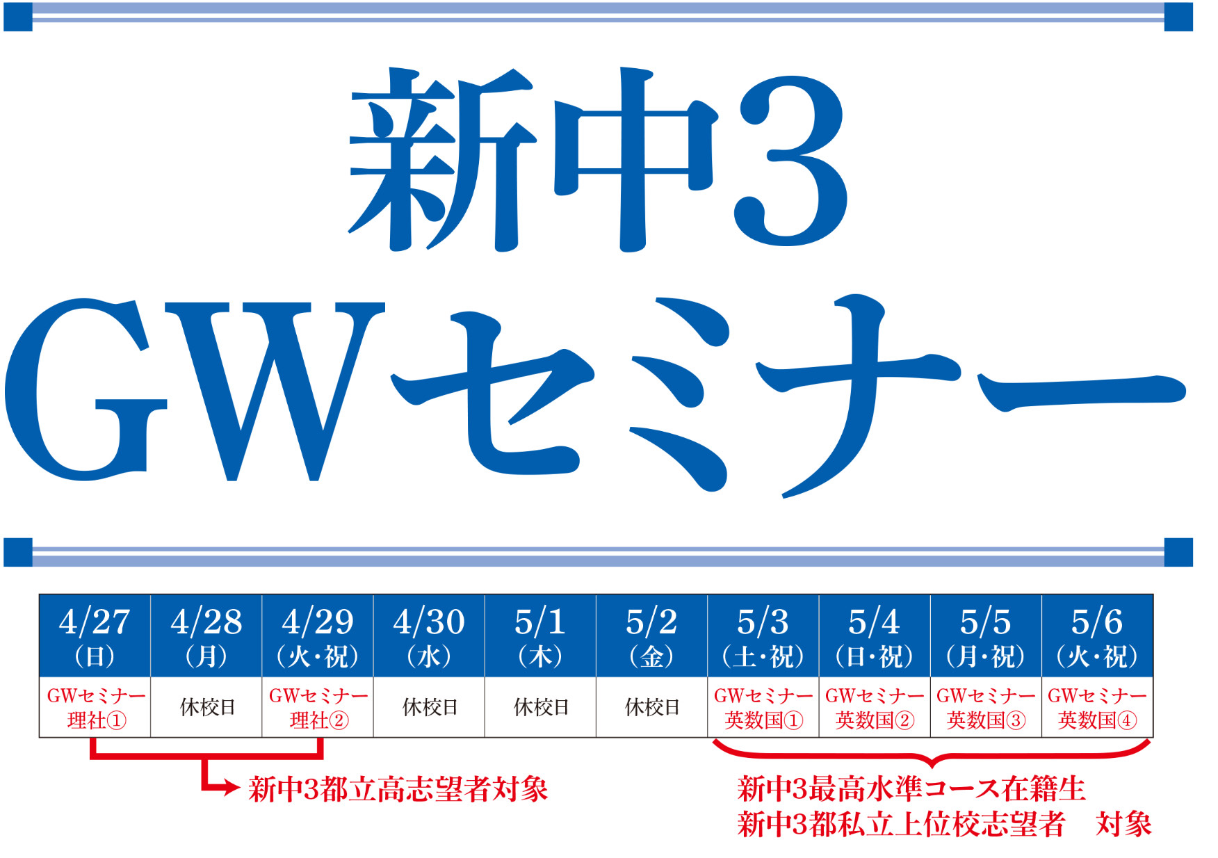 GWセミナーについて【すなブロ】4/16