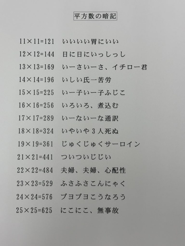 【青砥4.2】平方数