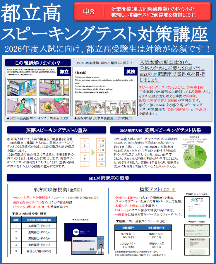 #258【平和島タイムズ】都立高スピーキングテストまで、あと１か月！