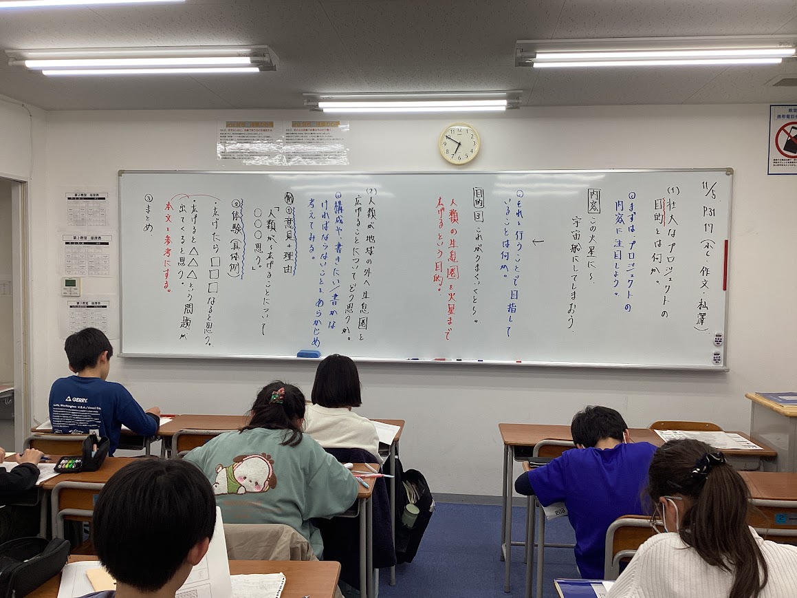 保谷通信799　小6の授業風景