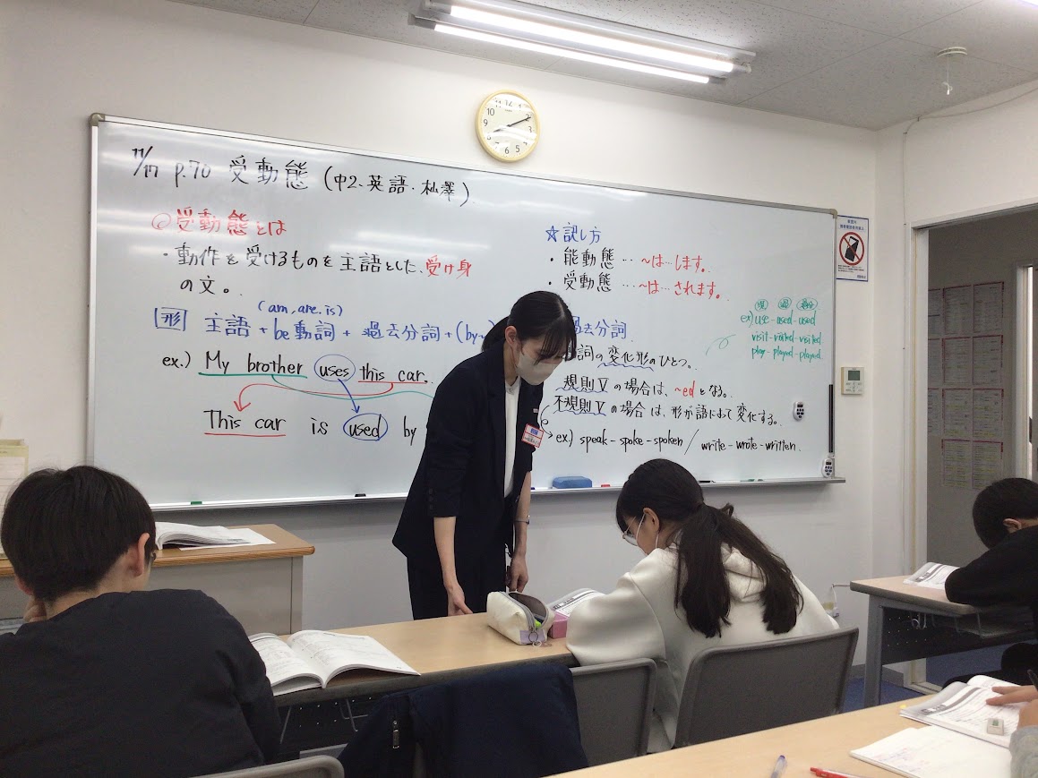 保谷通信809　中2の授業風景