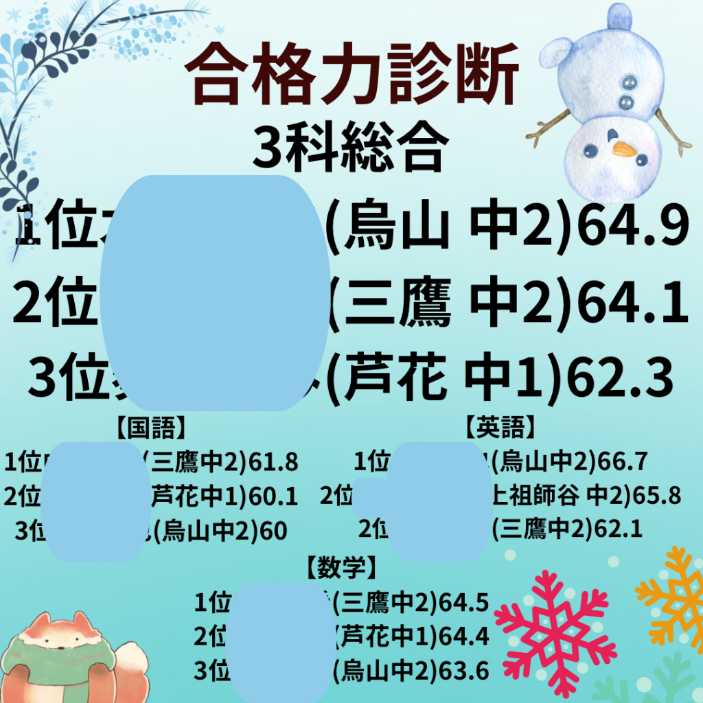 【中学１，２年生】