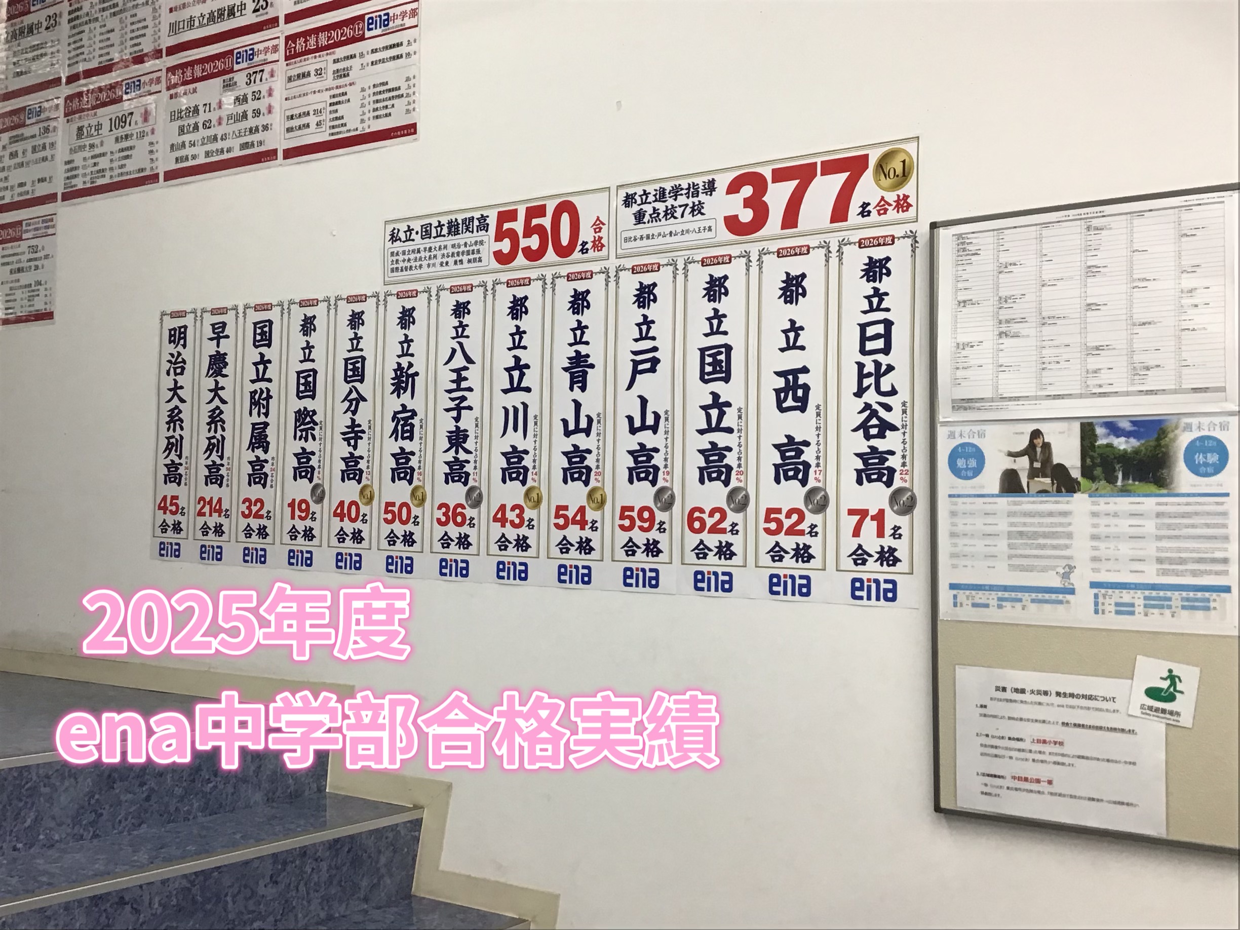 ena中学部の合格実績