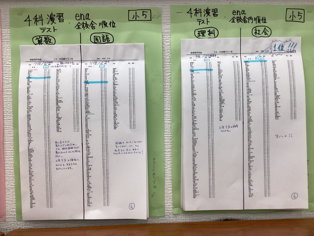 4科演習テスト！！