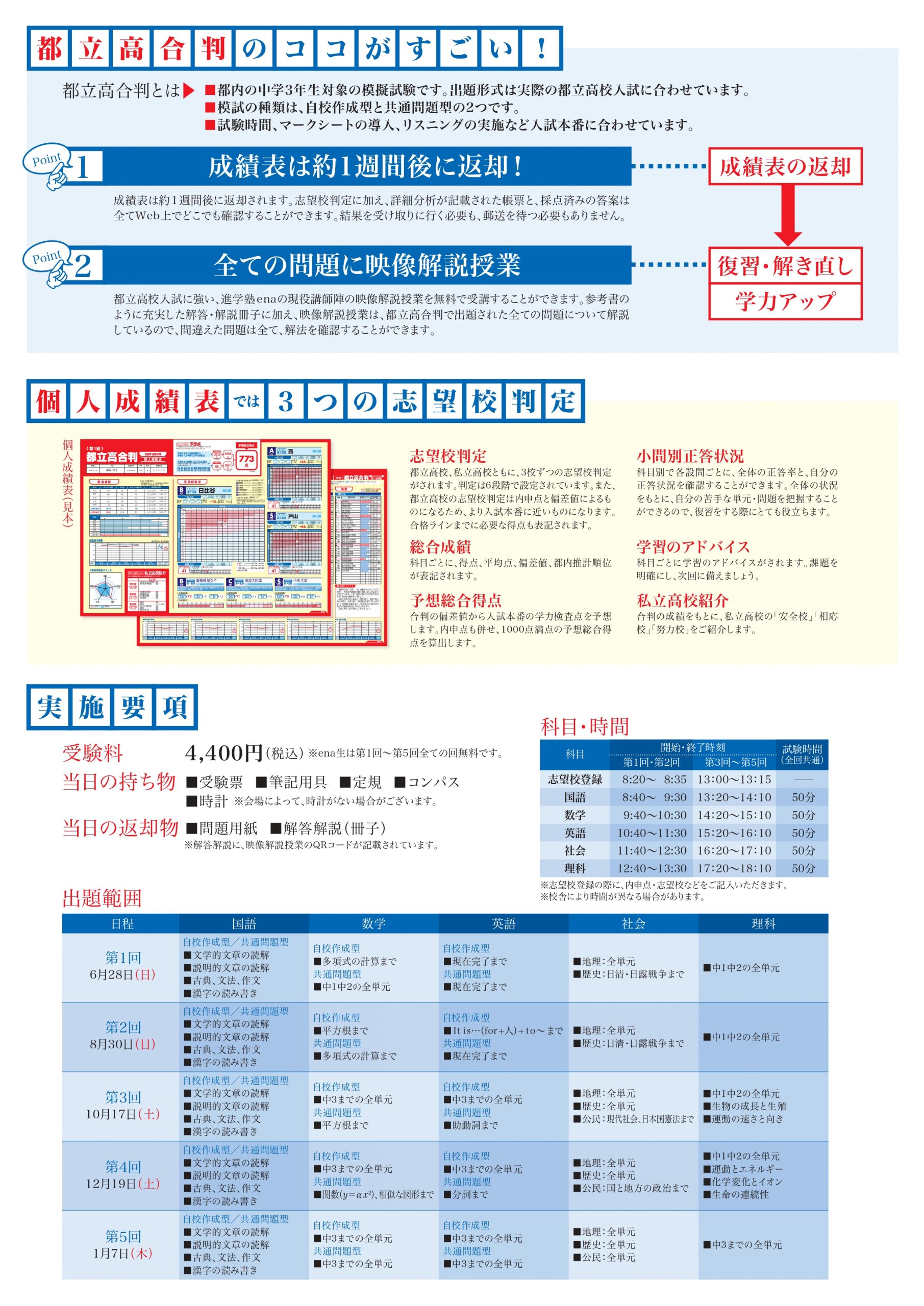 409【平和島タイムズ】定期テスト後はオープン模試で志望校判定！【中