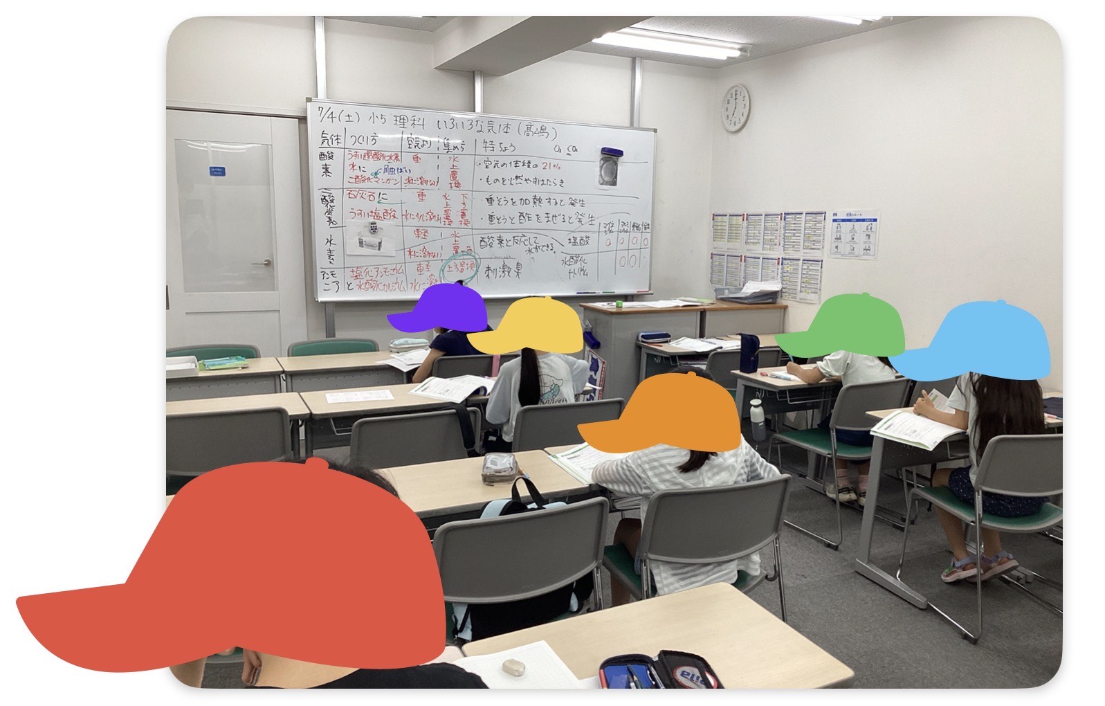土曜の理科の授業。復習が重要です！