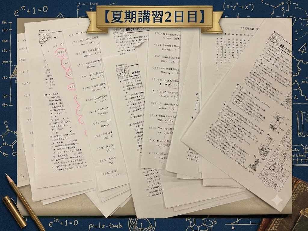 ena椎名町の日常～7/22～　夏期講習②
