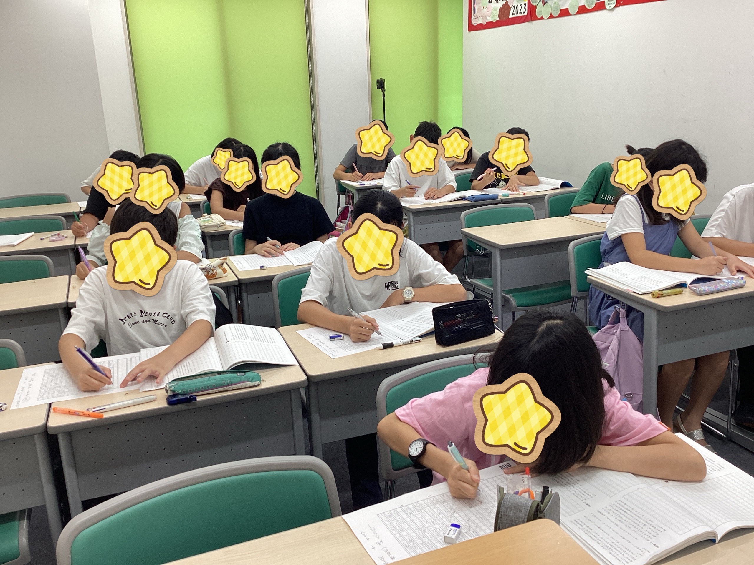 【日暮里道場No１５５】夏期講習会第３期　☆漢字テスト全員満点☆