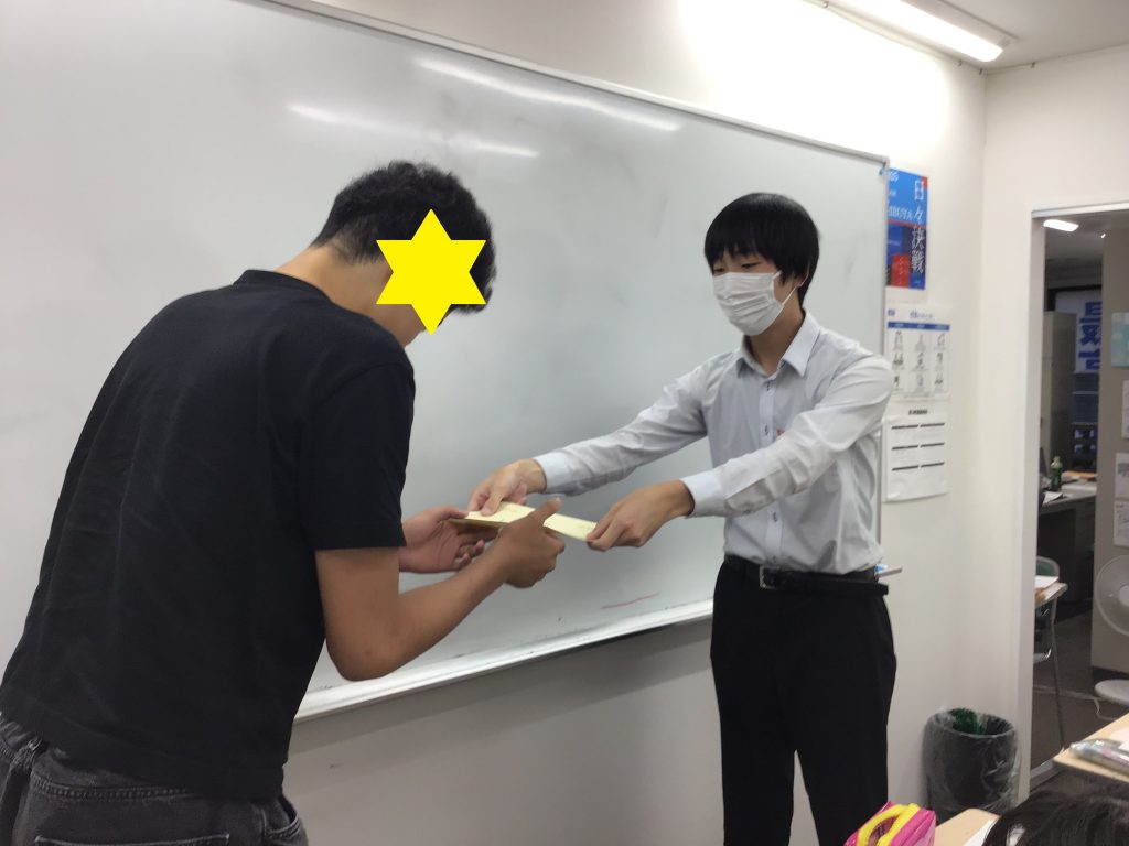 中３セミナー最終日。表彰式。