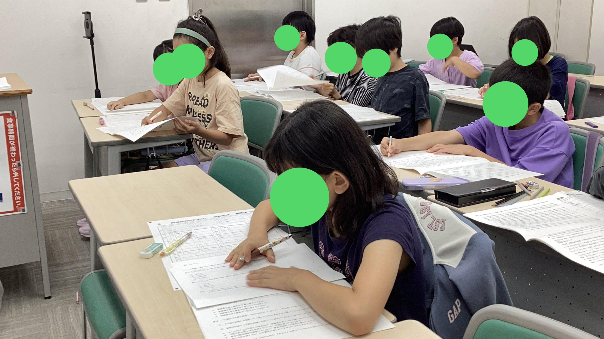 校舎での夏期講習最終日