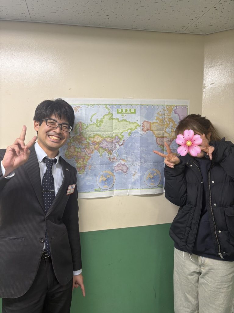 合格の報告に来てくれました