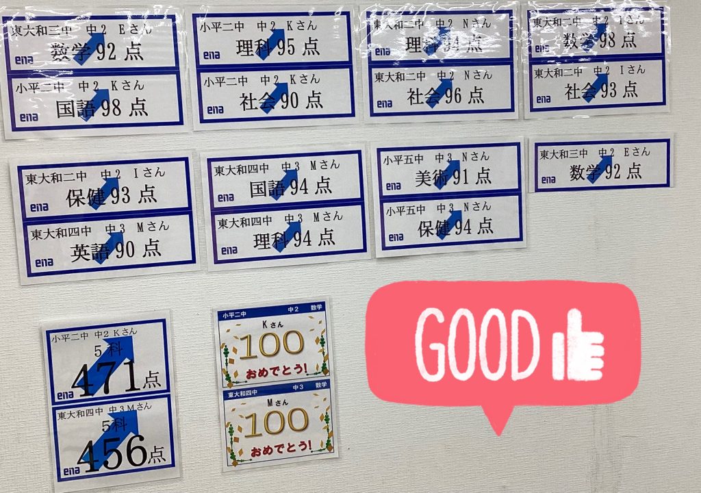 定期テストが返ってきてます！