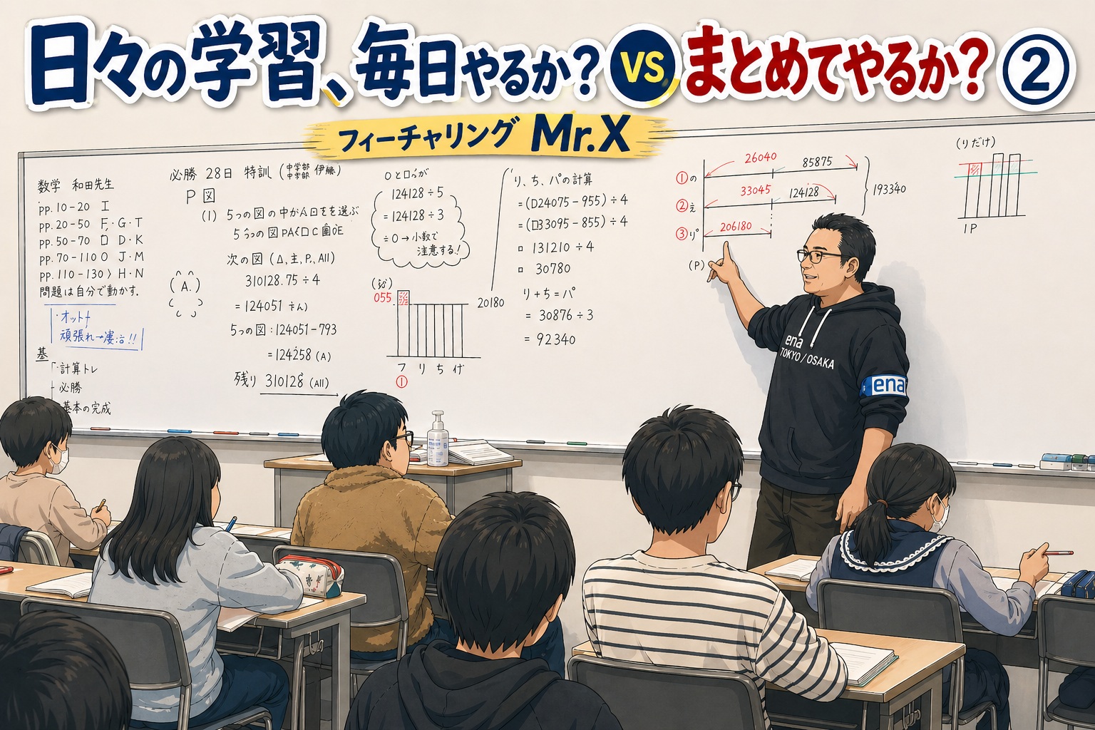 『日々の学習』、毎日やるか？まとめてやるか？②（feat. Mr.X）