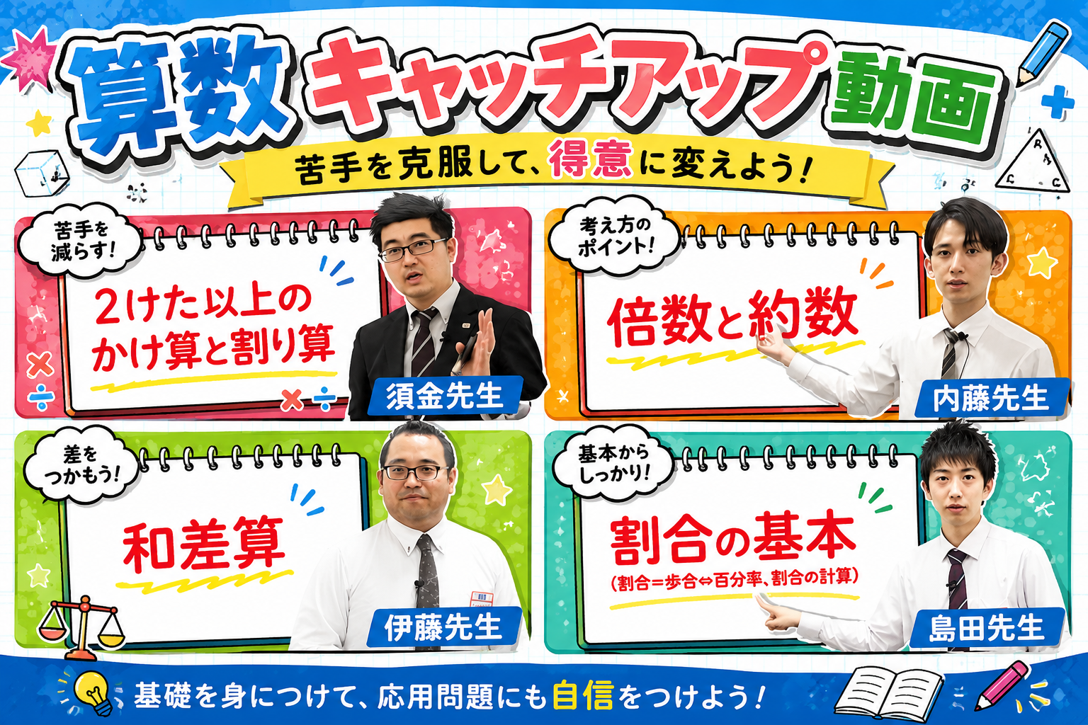 算数キャッチアップ動画を活用しよう！