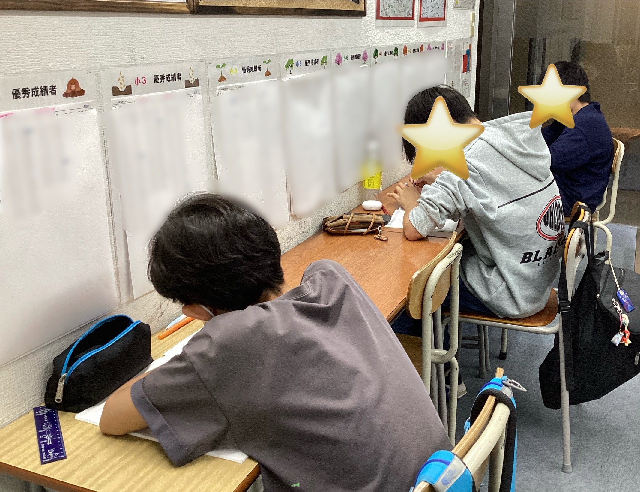 自習室での様子