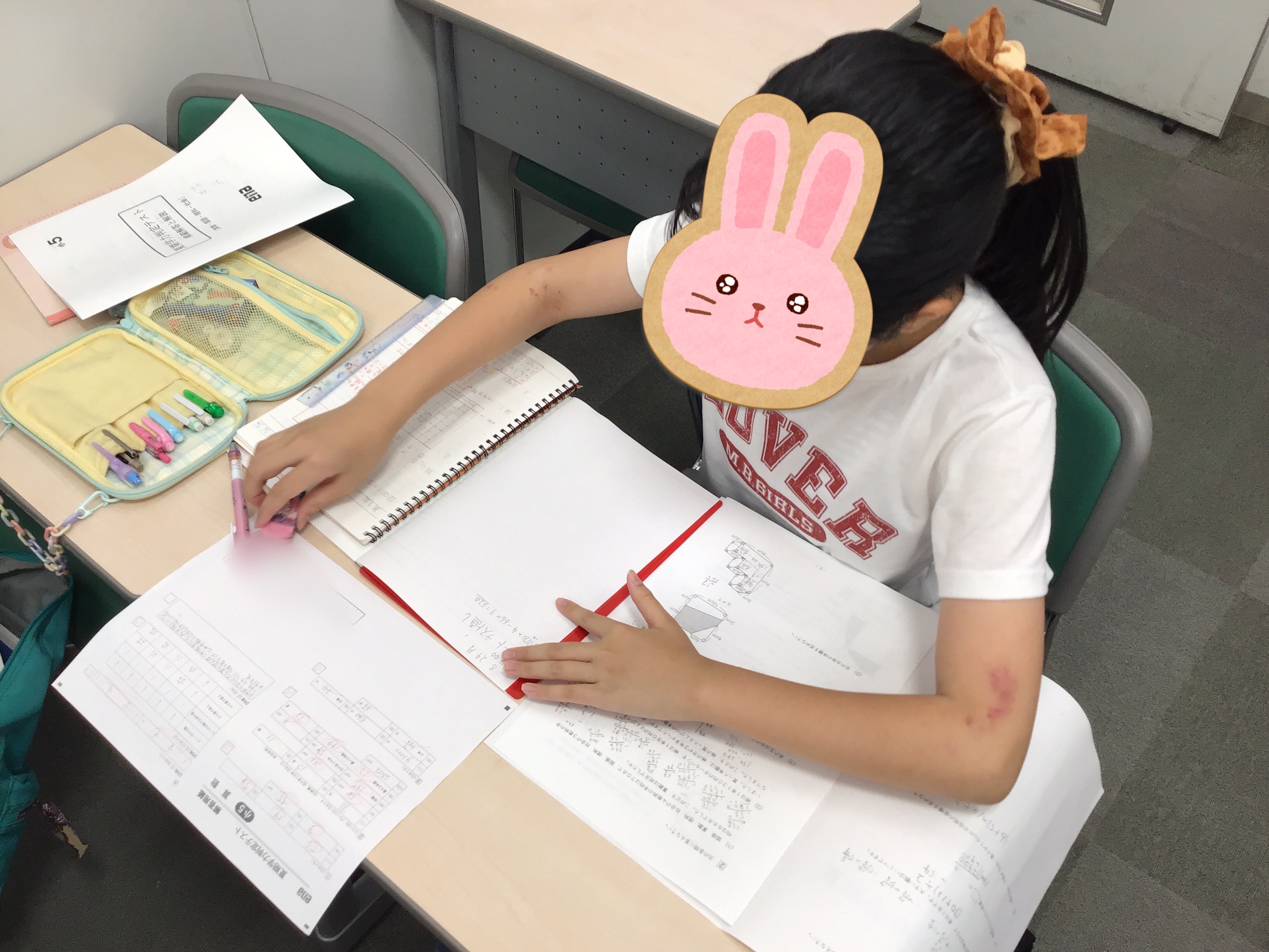 小５、復習ノート作成中