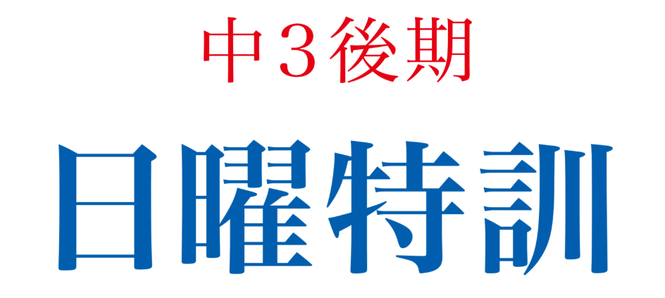 後期日曜特訓共通コース