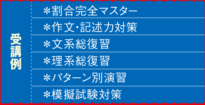 都立中必勝コース受講例