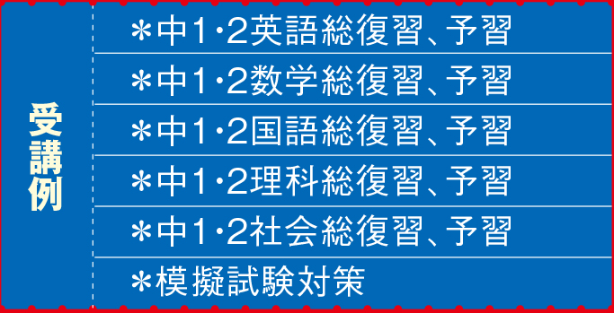 都立中必勝コース受講例