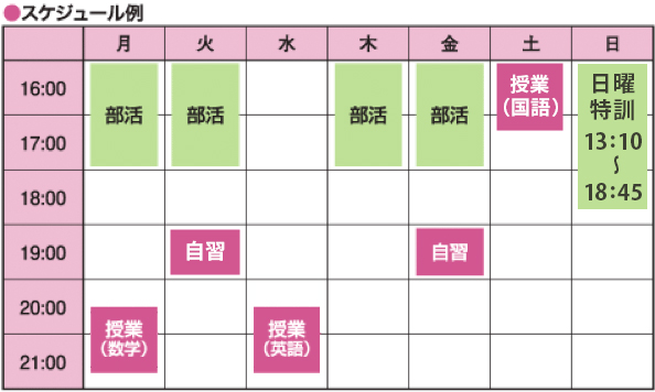 中3都立高受験コーススケジュール