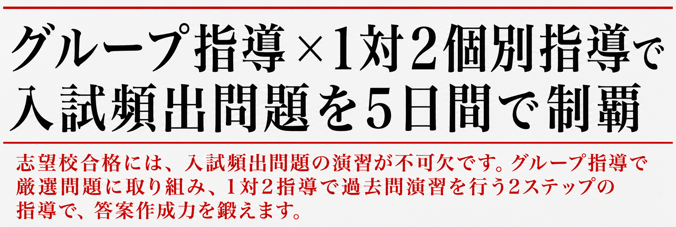 志望校別の対策で
得点力を高める